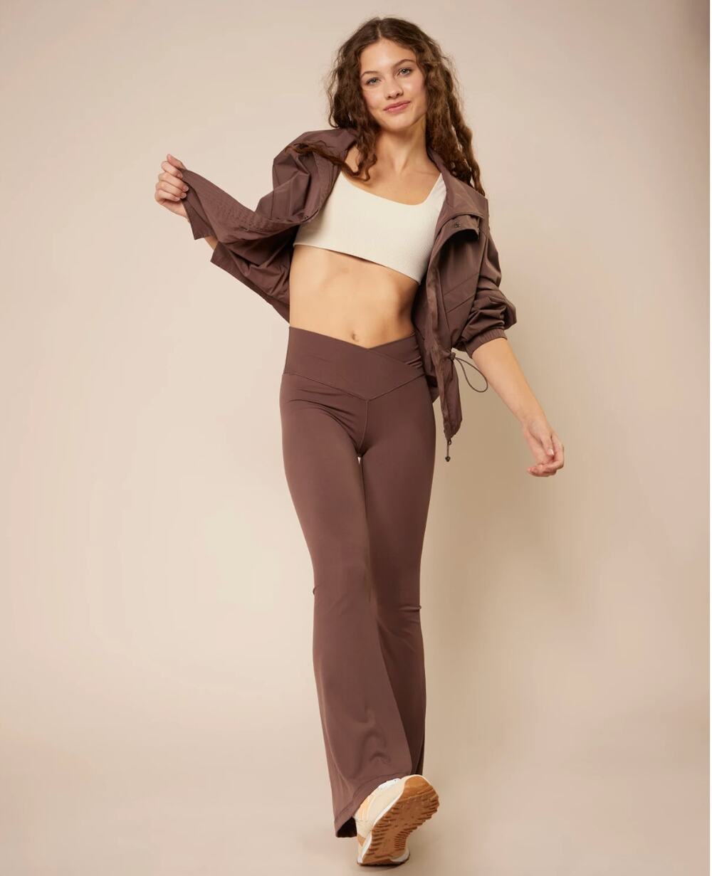 Aerie OFFLINE Real Me High Waisted Crossover Flare Leggings size M Long